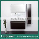 36" Espress Bathroom Vanities Side Cabinet With Elegant Handle