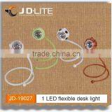 1 LED Flexible Desk Light Led Bed Head Reading Light With Flexible Metal Tube