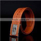 Genuine Crocodile Leather Belts for Men Classsic Buckle Belt Brown