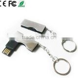 promotional folding business usb flash disk with key ring, gift USB