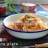 22cm Enamel Bakeware Plate Enamel Rice Pasta Plate/pie Dish/enamel Food Plate thumbnail-3