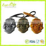 Halloween Cool Man Skull Design Retro Look Silicone Coin Pouch Purse Wallet With Zipper thumbnail-2