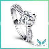 Ring Size Platinum Women Rings , DEF Color Moissanite Round Brilliant Cut for Moissanite Jewelry thumbnail-1