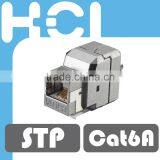 Network Solution Cat 6A UL 180Degree Shielded RJ45 Modular Keystone Jack