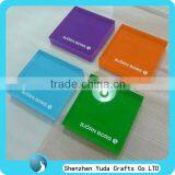Colorful Engraved Acrylic Block Acrylic Logo Block Customized Colored Glass Block Stand