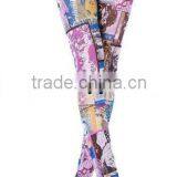 People Head Portrait Printed Leggings for Lady