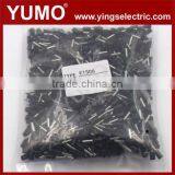 YUMO 100Pcs Insulated Wire Copper Connector Cord Pin End Crimp Terminals Kits AWG 10 Black E1508 thumbnail-1