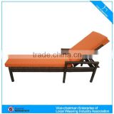 Leisure outdoor poolside wicker chaise lounge (7016)