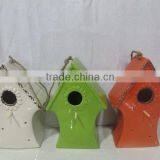 High Quality Ceramic Colorful Bird House thumbnail-1