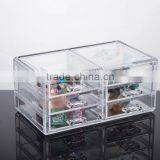 Three Tier Six Drawer Plastic Desktop Cosmetic Organizer thumbnail-1