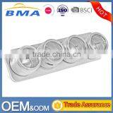 4 Pcs Stainless Steel Salt and Pepper Cruet Condiment Holder Magnetic Spice Set