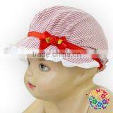 Wholesale Baby Hat Pink Cheap Sun Visor Hat With Bow Wholesale Baby Sun Hat thumbnail-2