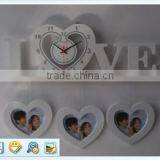 Watch Shape Painted & Carved Wooden Photo ,picture Frame thumbnail-2