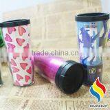 With Sealed DIY Paper Insert Promotion Plastic Coffee Travel Mug thumbnail-2