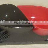 Set of 2 Water Drop Shaped Ceramic Snack Tray Display With Ceramic Base thumbnail-1