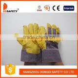 Yellow PVC Gloves With Stripe Back Working Gloves