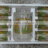 JK035 7pcs Glass Drinking Set With Deco thumbnail-4