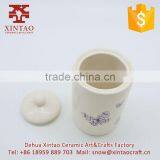 Wholesale Home White Stoneware Canister With Butterfly Detail thumbnail-2