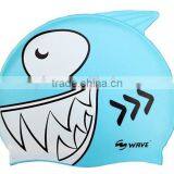High Quality Fish Shaped Silicone Swimming Caps Swimming Hats for Kids thumbnail-3