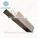 Natural & Burlywood Wooden Wine Box With Sliding Lid thumbnail-1