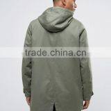 2017 Xinlan High Quality New Design Adjustable Toggle Hood Durable 100% Cotton Khaki Running Casual Men Jacket With Hood thumbnail-2