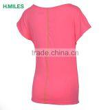 New Design Cool Dry Custom Women Sport t Shirt Fitness Clothes Running Apparel thumbnail-2