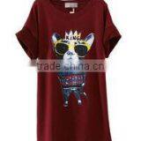 2013 New Design Fashionable Ladies Cotton Printed T-shirt thumbnail-1