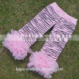 Wholesale Baby Chiffon Ruffle Leg Warmers Electric Leopard Printed Leg Warmers thumbnail-2