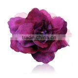 Yiwu Factory Wholesale Rhinestone Brooch Custom Fabric Flower Brooches Big Flower Hairwear thumbnail-2