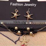 Hot Selling Starfish Charm Custom Charm Seed Bead Multi-strand Bracelets Earrings Set From Yiwu Factory thumbnail-2