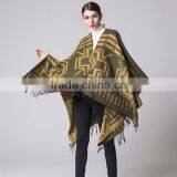 2017 New Fashional Style Women Scarf Cross-shaped Design Imitated Cashmere Material With Tassels Female Trip Cappa thumbnail-4
