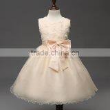 C5#Kids Infant Girls Flower Petals Dress Children Toddler Elegant Dress Pageant Wedding Formal Party Dress thumbnail-1