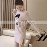 Long Design Pullover Women Cheap Embroidery Hoodies thumbnail-1