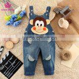 Wholesale Infants Jeans Cute Overalls Children Denim Overalls Baby Fashion Strap Jeans thumbnail-1