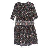 Z&M Lady's 2017 New Fashion Dress Women's Silk Dress Floral Dress Dress thumbnail-3