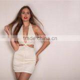 Runwaylover 096 Hot Style 2017 Ladies Sexy Deep V-Neck Halter Bandage Dress thumbnail-4