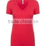 Next Level Apparel Ladies' Tri-Blend Deep V Tee - Made of Pre-shrunk 50% Polyester, 25% Cotton, 25% Rayon. Comes With Your Logo thumbnail-4