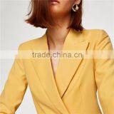 Lapel Collar Vent in the Back and Double Breasted Button-up Fastening Jackets thumbnail-6