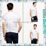Soild White Heart Embroidery 0-Neck T Shirts for Man thumbnail-4
