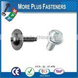 Taiwan M5-0.8 x 16mm DIN 7985 Phillips Drive Pan Head Grade A2 Stainless Steel Machine Screw M3 M12 With Double Lock Washer thumbnail-1