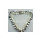 Customized Silver Color Fashion Jewelry Beaded Pearl Necklaces for Wemen N140 thumbnail-1