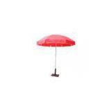 220cm Red Sun Beach Umbrella For Advertising , Straight Windproof