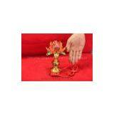 Bronze Lucky Lotus Lamp Light (product is a Pair) thumbnail-3