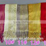 Shiny Long Tassel Muslim Scarf/16 Color Muslim Tassel Scarf/islamic Hot Sell Women Hijab thumbnail-3