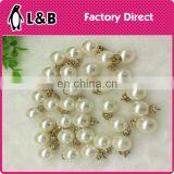 2017 Pearl Button Flatback Button With Rhiestone for Garment Decoration