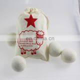Medium Size 3pcs Set Smart Sheep Dryer Balls China Supplier Wholesale White 7cm Wool Ball thumbnail-5