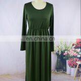 Women Girls Mommy and me Solid Color Jersey Fabric Knitted Maxi Long Sleeve Fall Dresses (this Link for Girls,1-10years) thumbnail-1