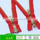 AAK ZIPPER #8 Brass 2 Way Open End Zipper Large Metal Zipper