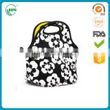 Colorful insulated neoprene tote bag for lunch