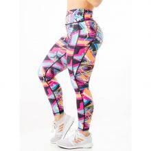 Woman's Plus Size Capris Activewear Exercise Leggings W/Designs&Digital&Mesh thumbnail-3